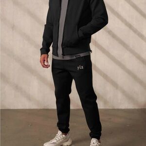 YoungLA Black Jogger Sweatpants with Elastic Cuffs